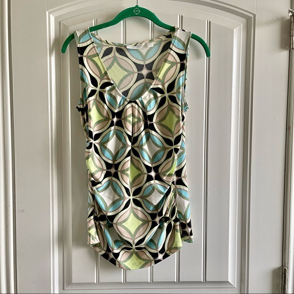 Sleeveless Geometric Print Tank Top - Multi